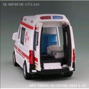 Mô hình Xe cứu thương mô hình RMZ city car vỏ kim loại