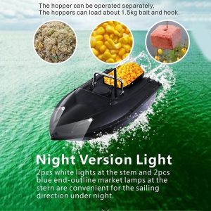 Thuyền thả thính 2 ben điều khiển từ xa 500m tàu cano thả mồi câu