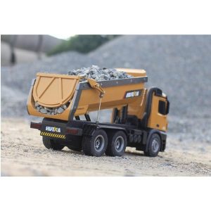 Xe ô tô tải ben điều khiển từ xa Huina 1573 Mô hình xe công trình RC 6 bánh