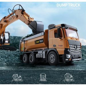 Xe ô tô tải ben điều khiển từ xa WL 14600 Mô hình xe công trình Xe ben RC 6 bánh
