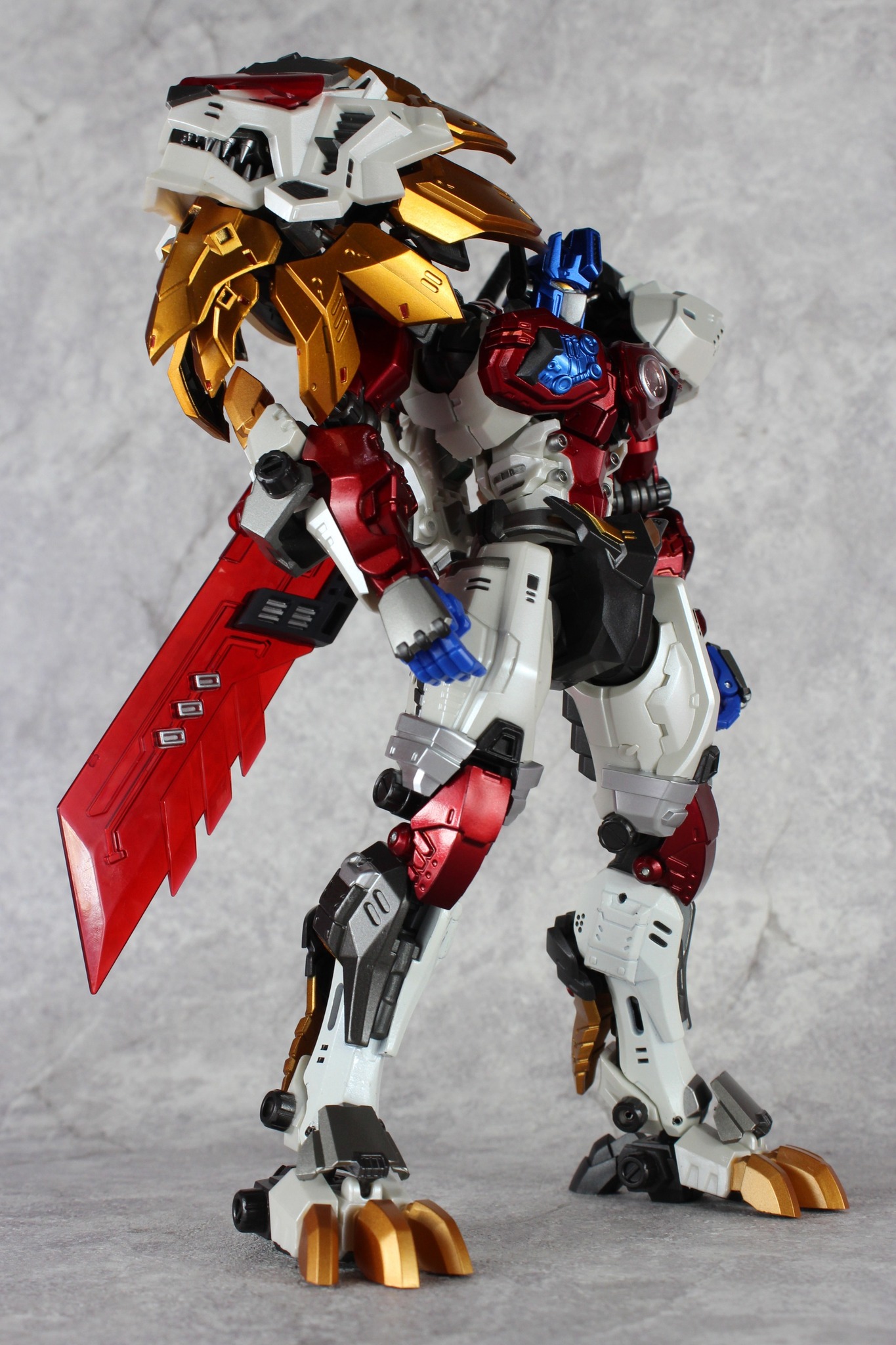 Mô hình NeoArt Toys NT10 Dual Form Leonidas White Lion robot biến hình sử tử