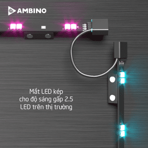 Bộ led dán màn hình Ambino Basic 29-34 inch Siêu sáng, siêu thông mình nháy theo nhạc, hiệu ứng đẹp