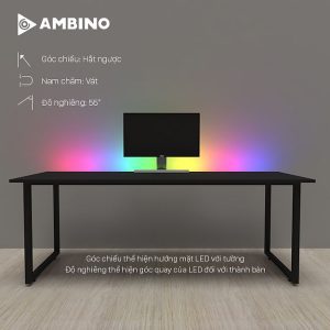Led dán cạnh bàn Ambino Edge cho bàn 1.2M, điều khiển qua ứng dụng Adrilight