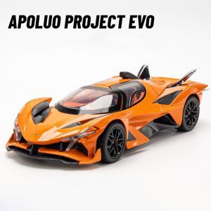 Mô hình xe APOLLO PROJECT EVO 124 hãng XHD vỏ hợp kim, mở full cửa, có âm thanh và đèn