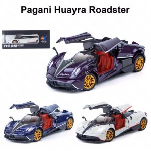 Mô hình xe Pagani Huayra Roadster 124 Chezhi vỏ kim loại mở được cửa, cốp, có còi đèn và âm thanh