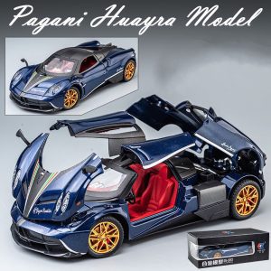 Mô hình xe Pagani Huayra Roadster 124 Chezhi vỏ kim loại mở được cửa, cốp, có còi đèn và âm thanh