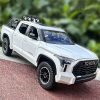 Mô hình xe Toyota Tundra pickup phiên bản 2023 tỉ lệ 124 vỏ hợp kim, đánh lái, gập gương