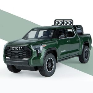 Mô hình xe Toyota Tundra pickup phiên bản 2023 tỉ lệ 124 vỏ hợp kim, đánh lái, gập gương