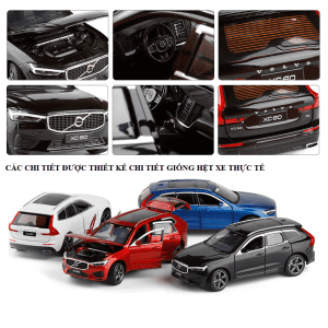 Mô hình xe Volvo XC 60 1/32 JACKIEKIM vỏ hợp kim