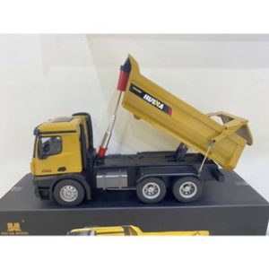Xe ben công trình điều khiển từ xa huina 1582 bản nâng cấp vỏ kim loại đồ chơi mô hình xe tải 582 tỉ lệ 114