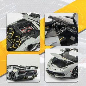 Xe mô hình Lamborghini Aventador SVJ 63 124 hãng Miniauto vỏ hợp kim, sơn tĩnh điện, đồ chơi mô hình