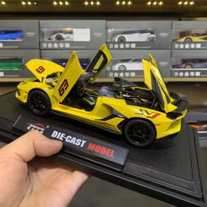 Xe mô hình Lamborghini Aventador SVJ 63 124 hãng Miniauto vỏ hợp kim, sơn tĩnh điện, đồ chơi mô hình