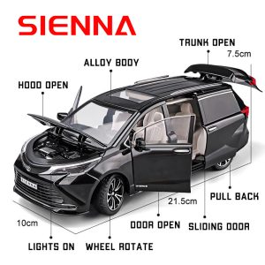 Xe mô hình ô tô Toyota Sienna 2022 vỏ kim loại