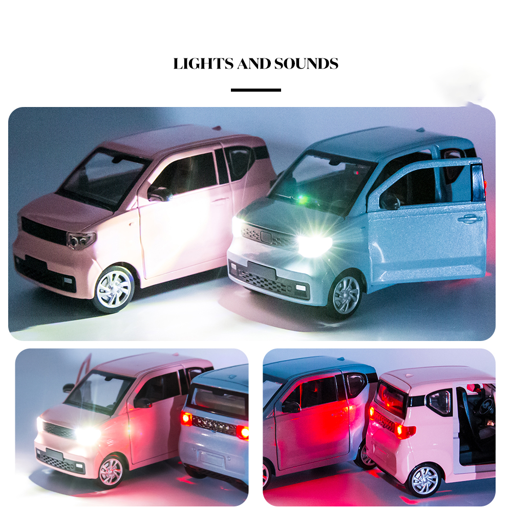 Xe mô hình điện Wuling HongGuang Mini EV tỉ lệ 124 vỏ hợp kim (2) Xe mô hình điện Wuling HongGuang Mini EV tỉ lệ 124 vỏ hợp kim