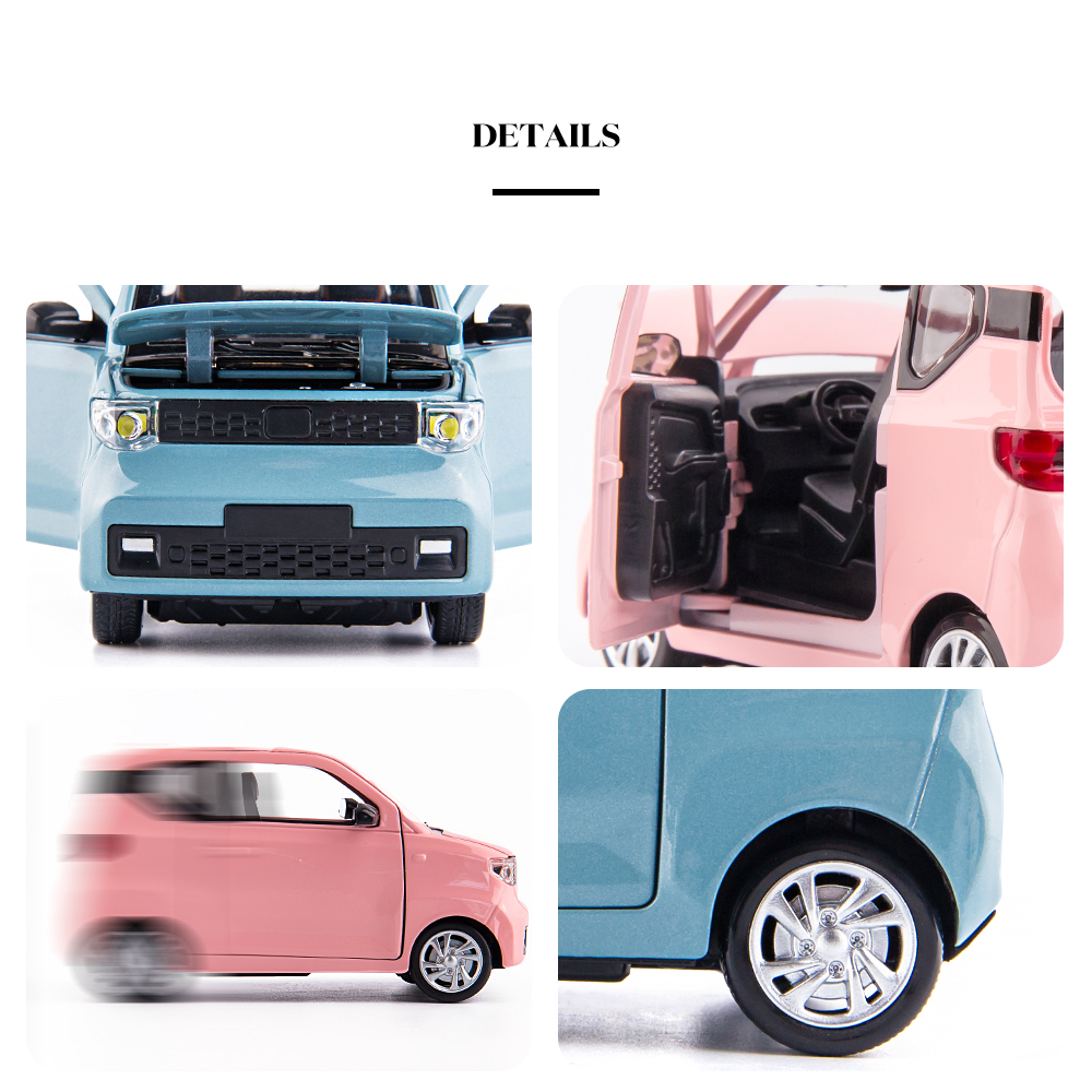 Xe mô hình điện Wuling HongGuang Mini EV tỉ lệ 124 vỏ hợp kim (3) Xe mô hình điện Wuling HongGuang Mini EV tỉ lệ 124 vỏ hợp kim