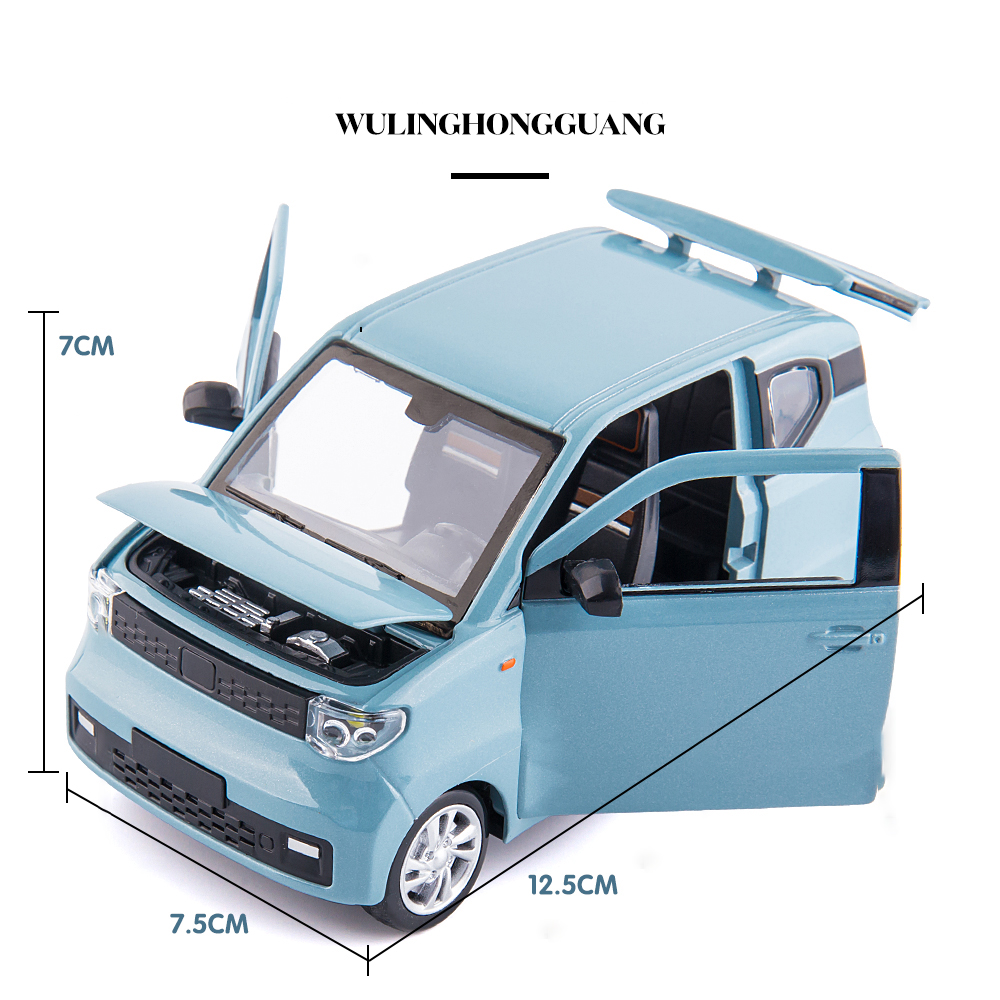 Xe mô hình điện Wuling HongGuang Mini EV tỉ lệ 124 vỏ hợp kim (4) Xe mô hình điện Wuling HongGuang Mini EV tỉ lệ 124 vỏ hợp kim