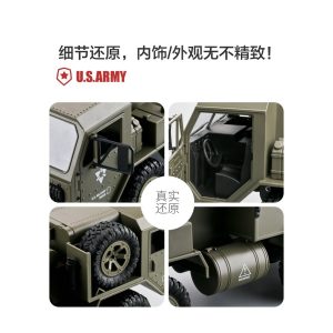 Xe điều khiển bán tải quân sự Fayee fy004 6wd US Military tỷ lệ 1:12 xe ô tô Rc có đèn led