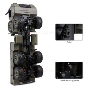 Xe điều khiển bán tải quân sự Fayee fy004 6wd US Military tỷ lệ 1:12 xe ô tô Rc có đèn led