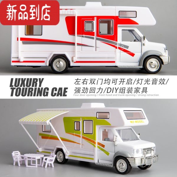 Mô hình tĩnh đồ chơi xe ô tô du lịch Motorhome RV Touring Car Camping ...